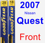 Front Wiper Blade Pack for 2007 Nissan Quest - Premium
