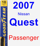 Passenger Wiper Blade for 2007 Nissan Quest - Premium