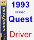 Driver Wiper Blade for 1993 Nissan Quest - Premium