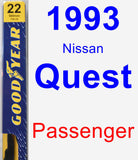 Passenger Wiper Blade for 1993 Nissan Quest - Premium