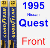 Front Wiper Blade Pack for 1995 Nissan Quest - Premium