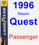 Passenger Wiper Blade for 1996 Nissan Quest - Premium