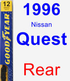Rear Wiper Blade for 1996 Nissan Quest - Premium