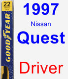 Driver Wiper Blade for 1997 Nissan Quest - Premium