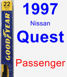 Passenger Wiper Blade for 1997 Nissan Quest - Premium