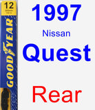 Rear Wiper Blade for 1997 Nissan Quest - Premium