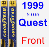 Front Wiper Blade Pack for 1999 Nissan Quest - Premium