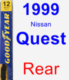 Rear Wiper Blade for 1999 Nissan Quest - Premium