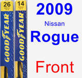 Front Wiper Blade Pack for 2009 Nissan Rogue - Premium