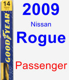 Passenger Wiper Blade for 2009 Nissan Rogue - Premium