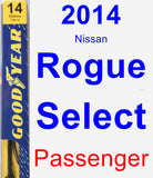 Passenger Wiper Blade for 2014 Nissan Rogue Select - Premium