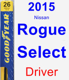 Driver Wiper Blade for 2015 Nissan Rogue Select - Premium