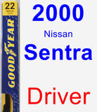 Driver Wiper Blade for 2000 Nissan Sentra - Premium