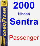 Passenger Wiper Blade for 2000 Nissan Sentra - Premium