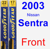 Front Wiper Blade Pack for 2003 Nissan Sentra - Premium