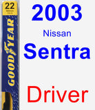 Driver Wiper Blade for 2003 Nissan Sentra - Premium