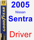 Driver Wiper Blade for 2005 Nissan Sentra - Premium