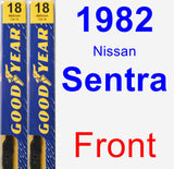 Front Wiper Blade Pack for 1982 Nissan Sentra - Premium