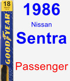 Passenger Wiper Blade for 1986 Nissan Sentra - Premium