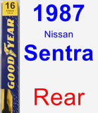 Rear Wiper Blade for 1987 Nissan Sentra - Premium