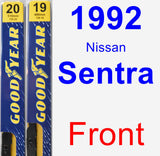 Front Wiper Blade Pack for 1992 Nissan Sentra - Premium