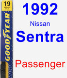 Passenger Wiper Blade for 1992 Nissan Sentra - Premium