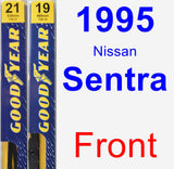 Front Wiper Blade Pack for 1995 Nissan Sentra - Premium