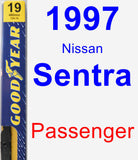 Passenger Wiper Blade for 1997 Nissan Sentra - Premium