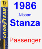 Passenger Wiper Blade for 1986 Nissan Stanza - Premium