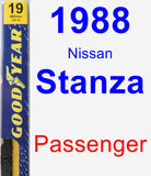 Passenger Wiper Blade for 1988 Nissan Stanza - Premium