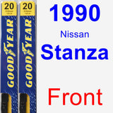 Front Wiper Blade Pack for 1990 Nissan Stanza - Premium