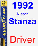 Driver Wiper Blade for 1992 Nissan Stanza - Premium