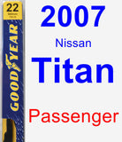 Passenger Wiper Blade for 2007 Nissan Titan - Premium