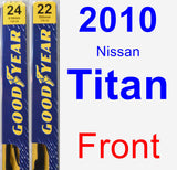 Front Wiper Blade Pack for 2010 Nissan Titan - Premium