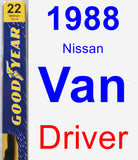 Driver Wiper Blade for 1988 Nissan Van - Premium