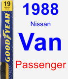 Passenger Wiper Blade for 1988 Nissan Van - Premium