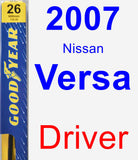 Driver Wiper Blade for 2007 Nissan Versa - Premium