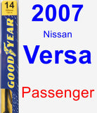 Passenger Wiper Blade for 2007 Nissan Versa - Premium