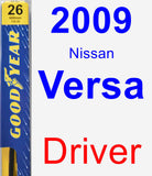Driver Wiper Blade for 2009 Nissan Versa - Premium