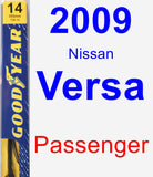 Passenger Wiper Blade for 2009 Nissan Versa - Premium