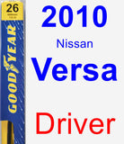 Driver Wiper Blade for 2010 Nissan Versa - Premium