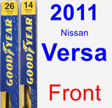 Front Wiper Blade Pack for 2011 Nissan Versa - Premium