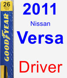 Driver Wiper Blade for 2011 Nissan Versa - Premium