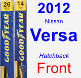 Front Wiper Blade Pack for 2012 Nissan Versa - Premium