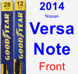 Front Wiper Blade Pack for 2014 Nissan Versa Note - Premium