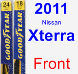 Front Wiper Blade Pack for 2011 Nissan Xterra - Premium