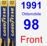 Front Wiper Blade Pack for 1991 Oldsmobile 98 - Premium