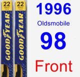 Front Wiper Blade Pack for 1996 Oldsmobile 98 - Premium