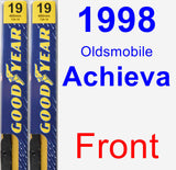 Front Wiper Blade Pack for 1998 Oldsmobile Achieva - Premium