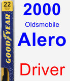 Driver Wiper Blade for 2000 Oldsmobile Alero - Premium